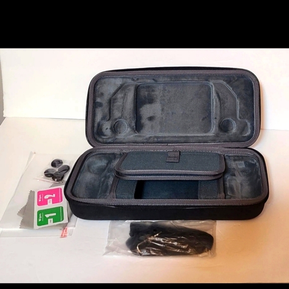 Steam Deck Faux Black Suede Carrying Case - Picture 4 of 5